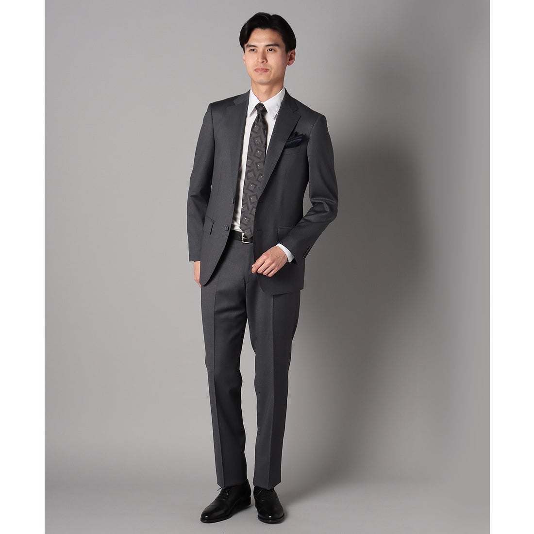 SESSERA グレーシャドーストライプスーツ （グレー） -D'URBAN