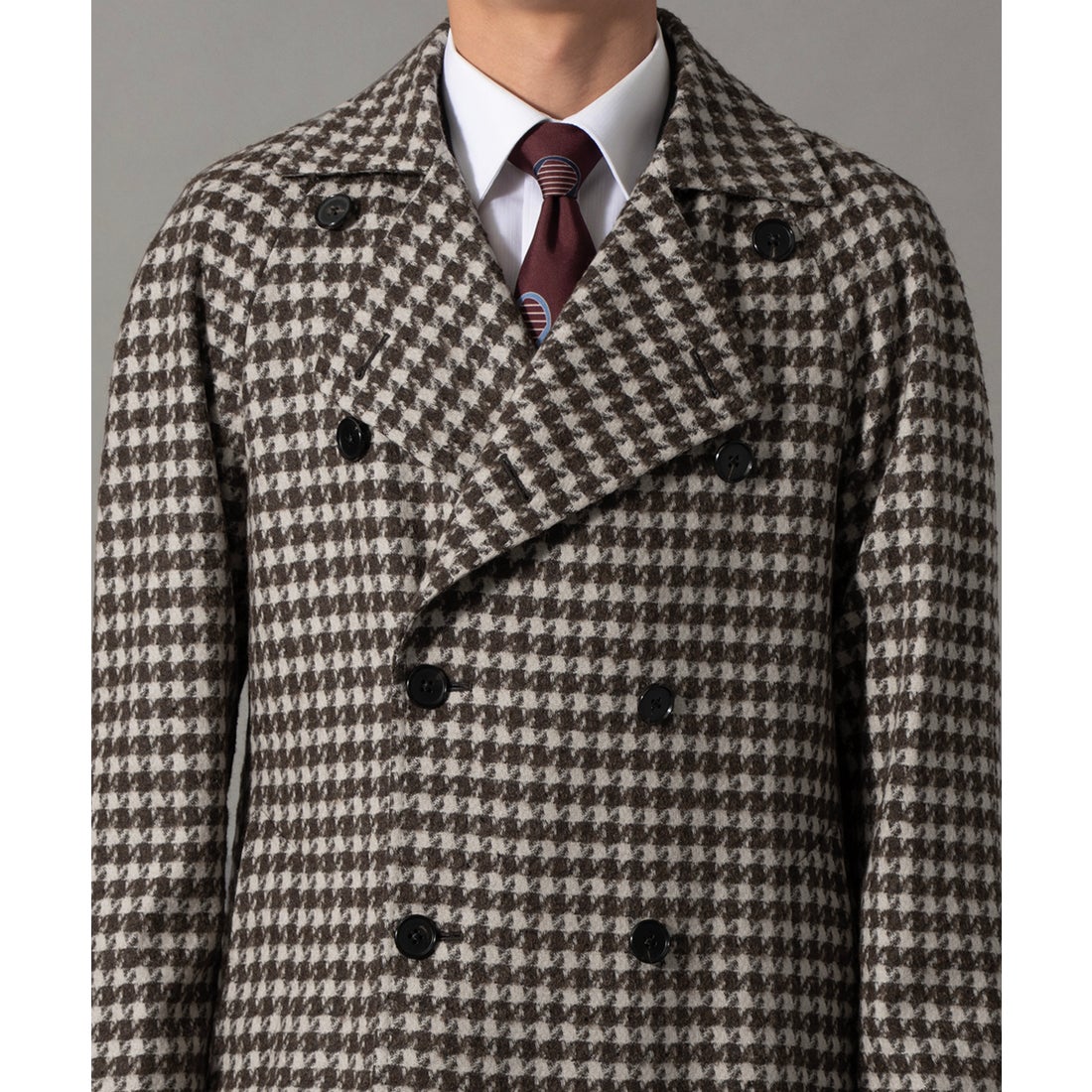 アルパカツイードコート(ロングレングス) （ベージュ） -D'URBAN