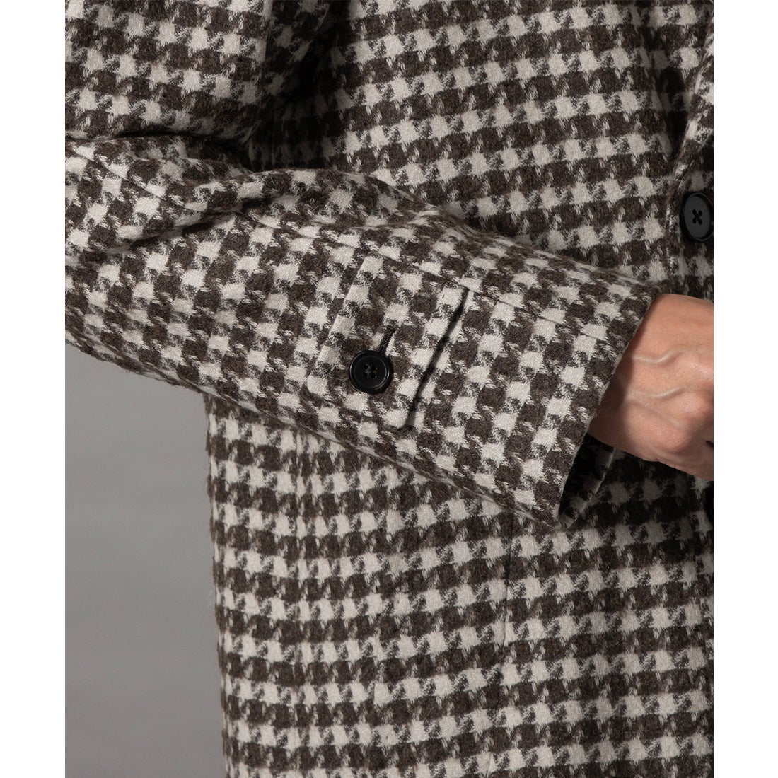 アルパカツイードコート(ロングレングス) （ベージュ） -D'URBAN