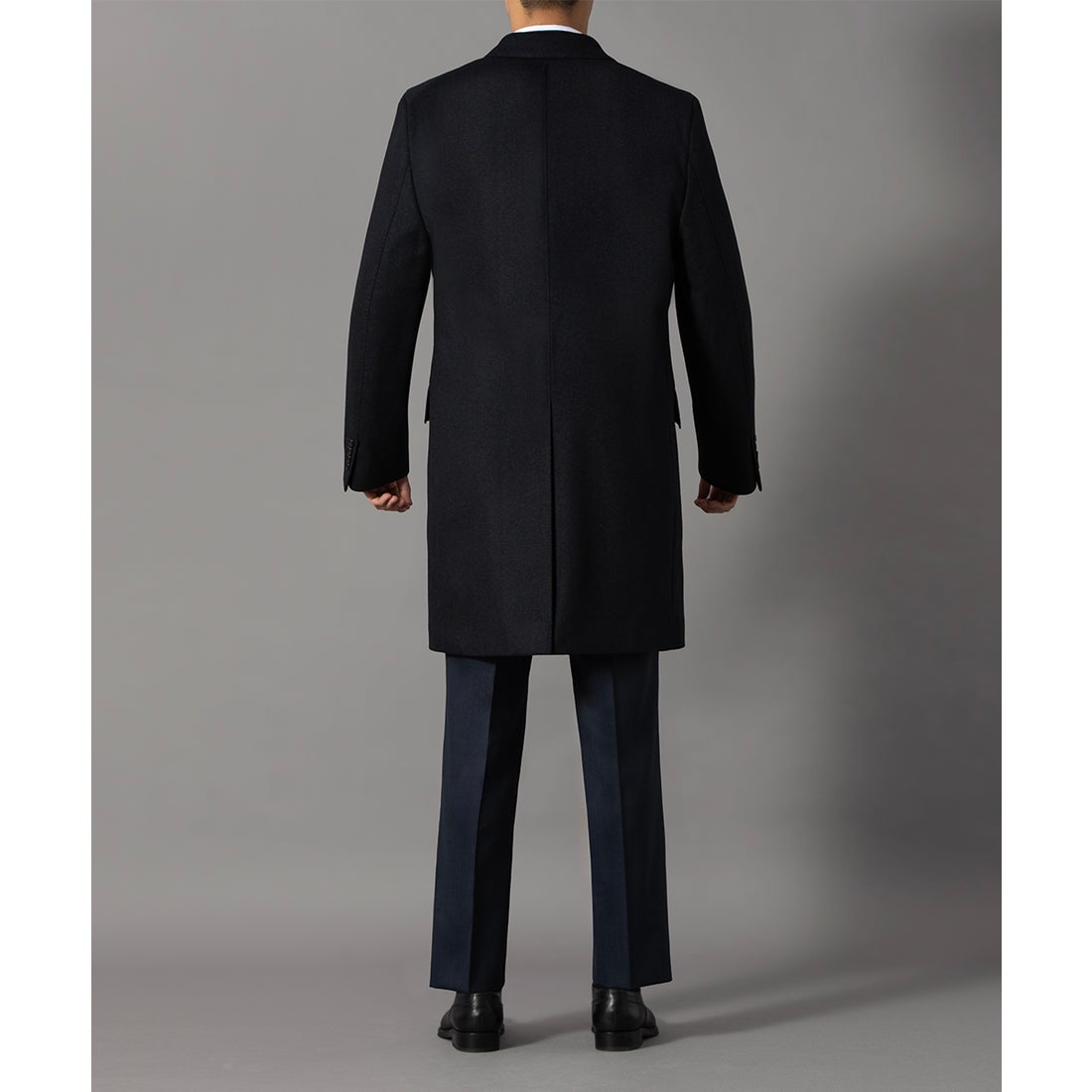 ウールアンゴラビーバーチェスターコート(ミドルレングス) （ネイビー