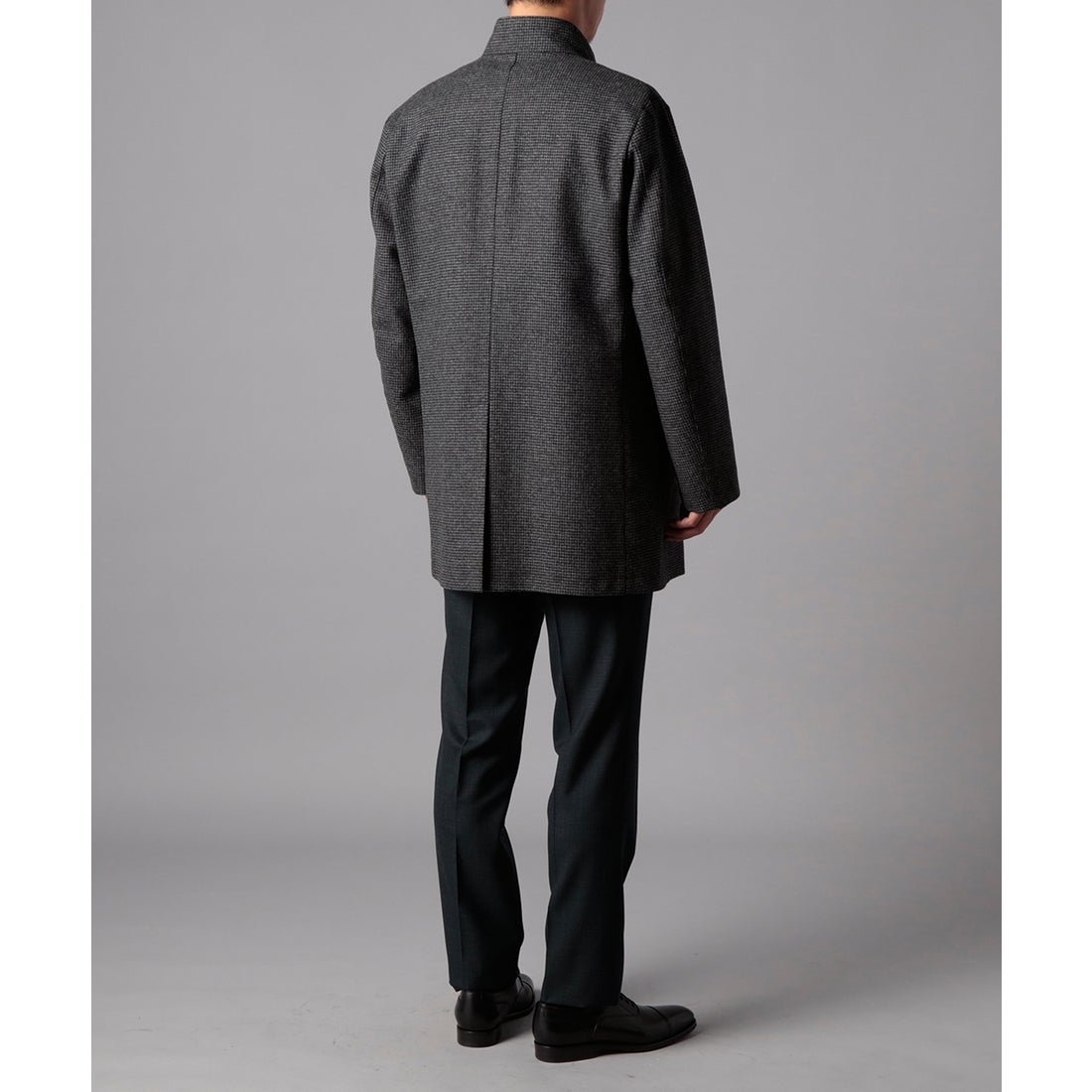 ハウンドトゥースステンカラーコート （グレー） -D'URBAN | ダーバン