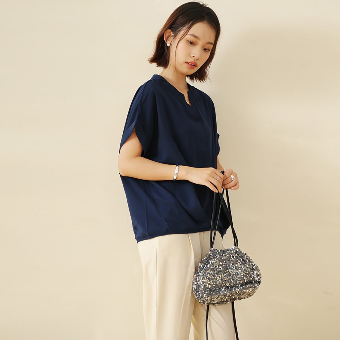 ドゥー ベル Doux Belle ブラウス レディース 半袖 トップス