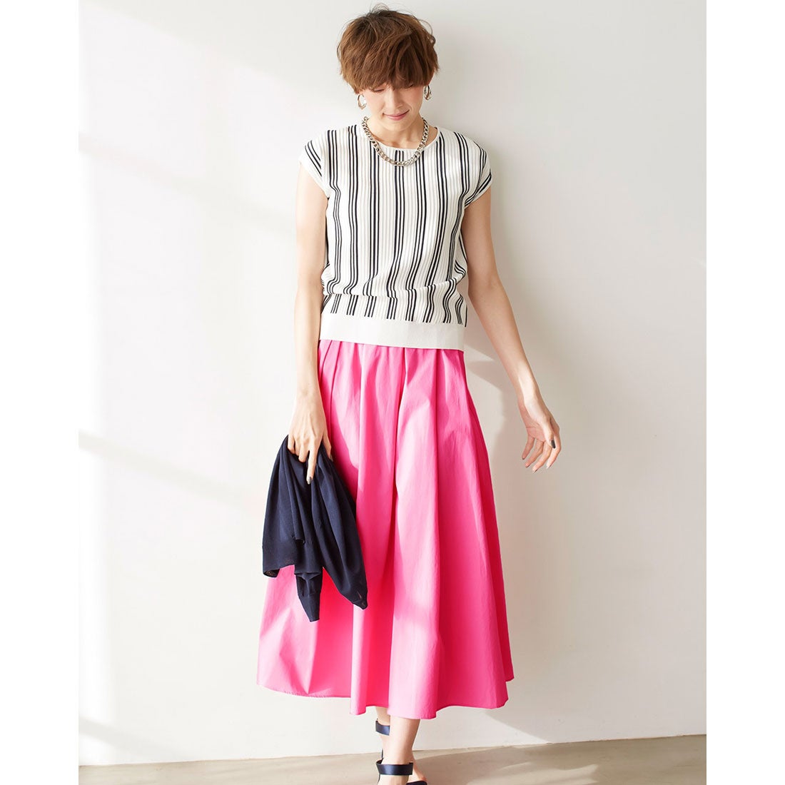 ドゥクラッセ DoCLASSE タイプライター・タックフレアスカート