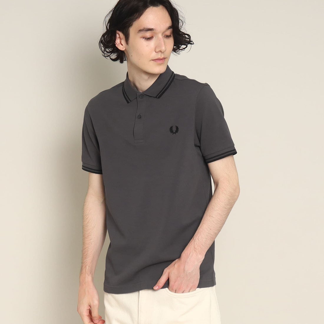 デッサン Dessin FRED PERRY ポロシャツ （チャコールグレー(014