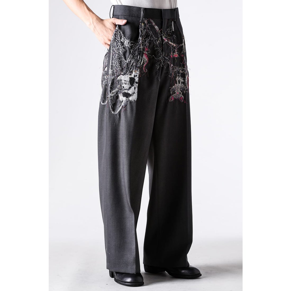 doublet Embroidered Chain Tailored Trousers （Chacorl）- Osaka