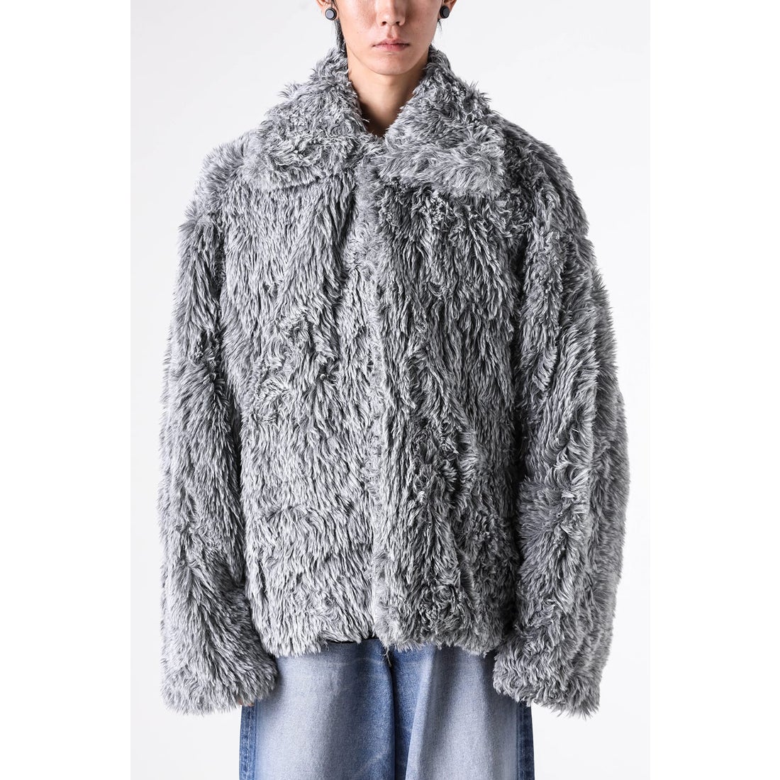 doublet Sinister Mouth Faux Fur Jacket （Grey） - Osaka / Kyoto