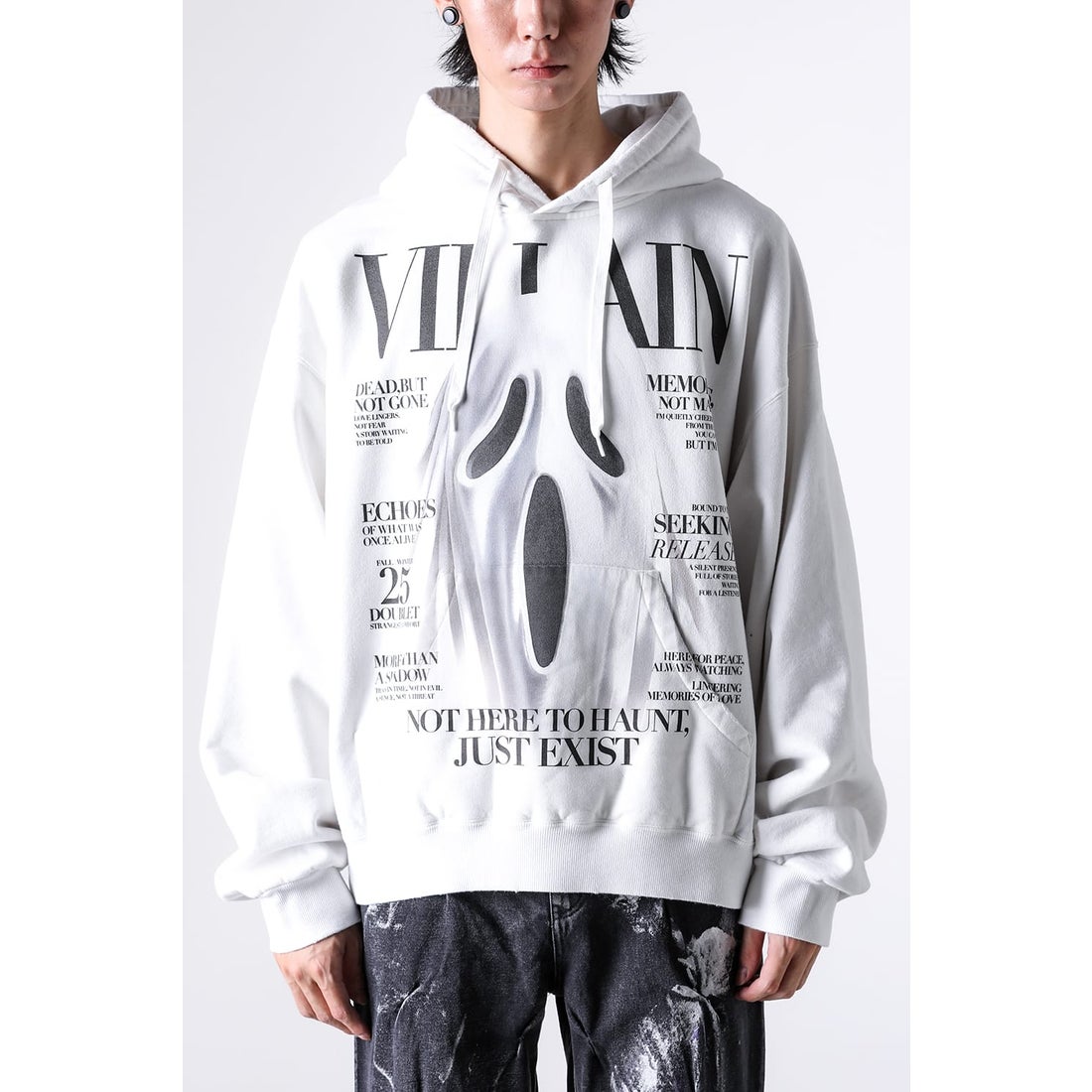 doublet Villain Cover Print Hoodie （White） - Osaka / Kyoto