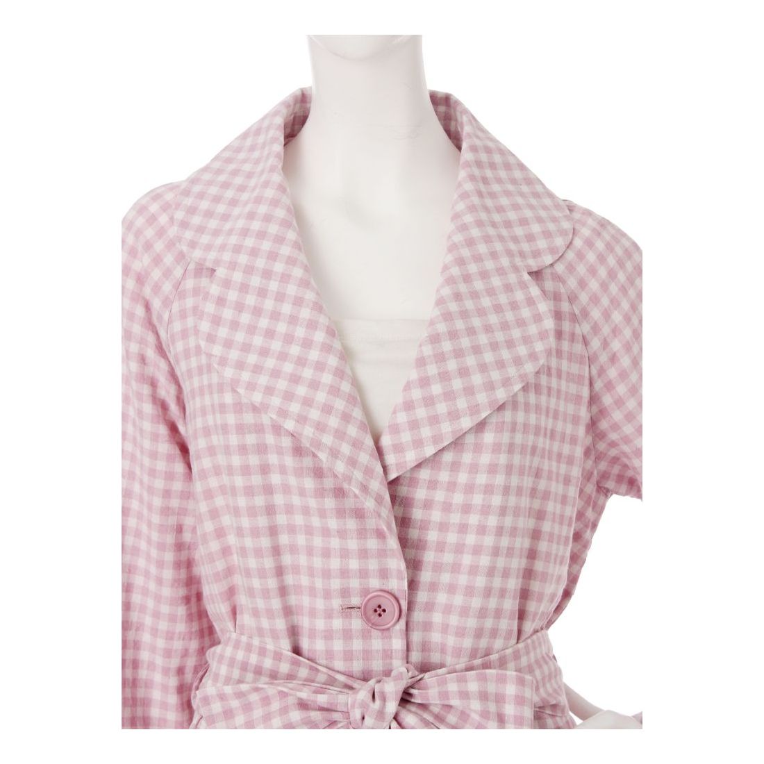 dazzlin 【sw】ギンガムチェックコート（ピンク） -靴＆ファッション