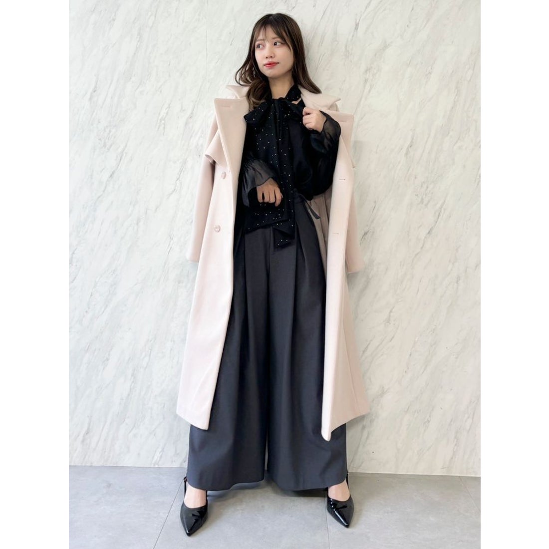 ダズリン dazzlin 2WAYカラーレディコート （チャコールグレー