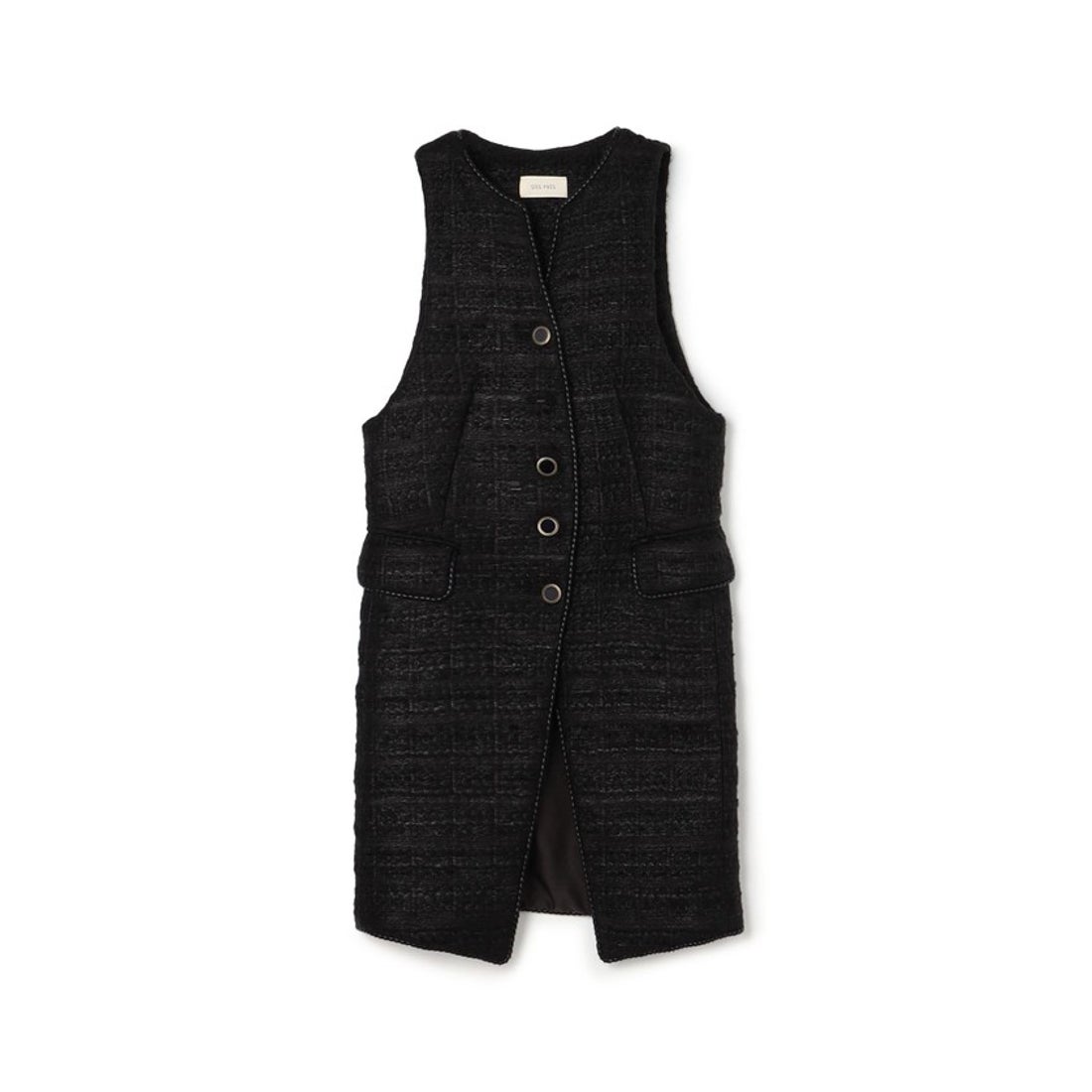 デ・プレ DES PRÉS シックツイード ミドルジレ （19 ブラック