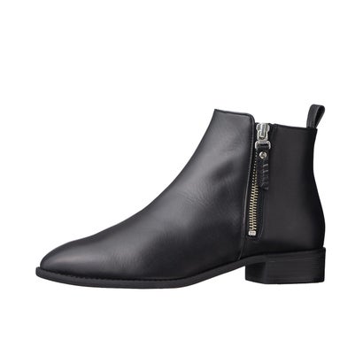 ダイアナ DIANA ショートブーツ （黒カーフ） -アウトレット