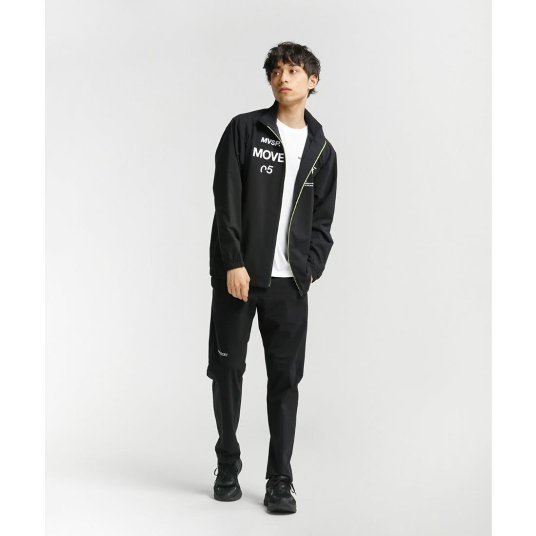 デサント セットアップ 防寒仕様 中厚 シャカシャカ 黒 Lサイズ