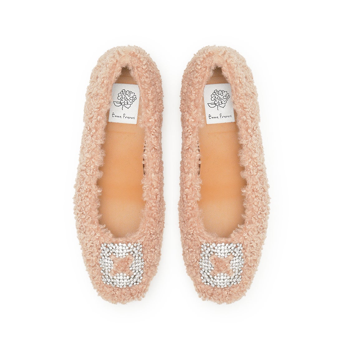 ボア ビジュー パンプス （ベージュ ボア） -Emma Francis / エマ