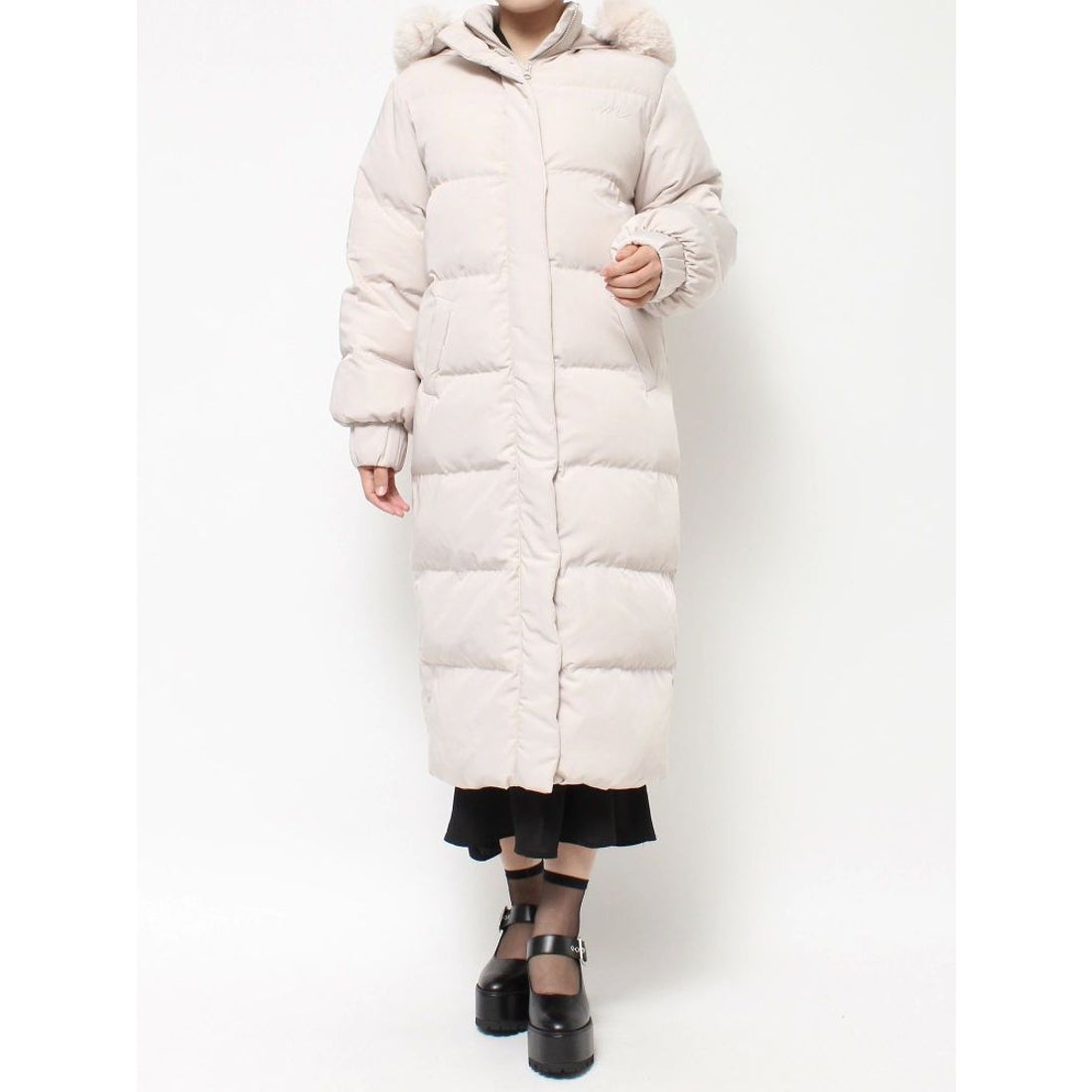 EATME フードダウンコート（オフホワイト） -ファッション通販 FASHION
