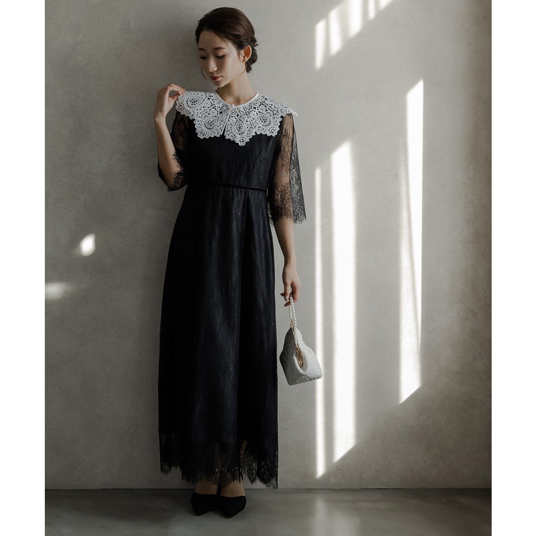 エピック デイ epic day ワンピース パーティードレス 2wayレース襟