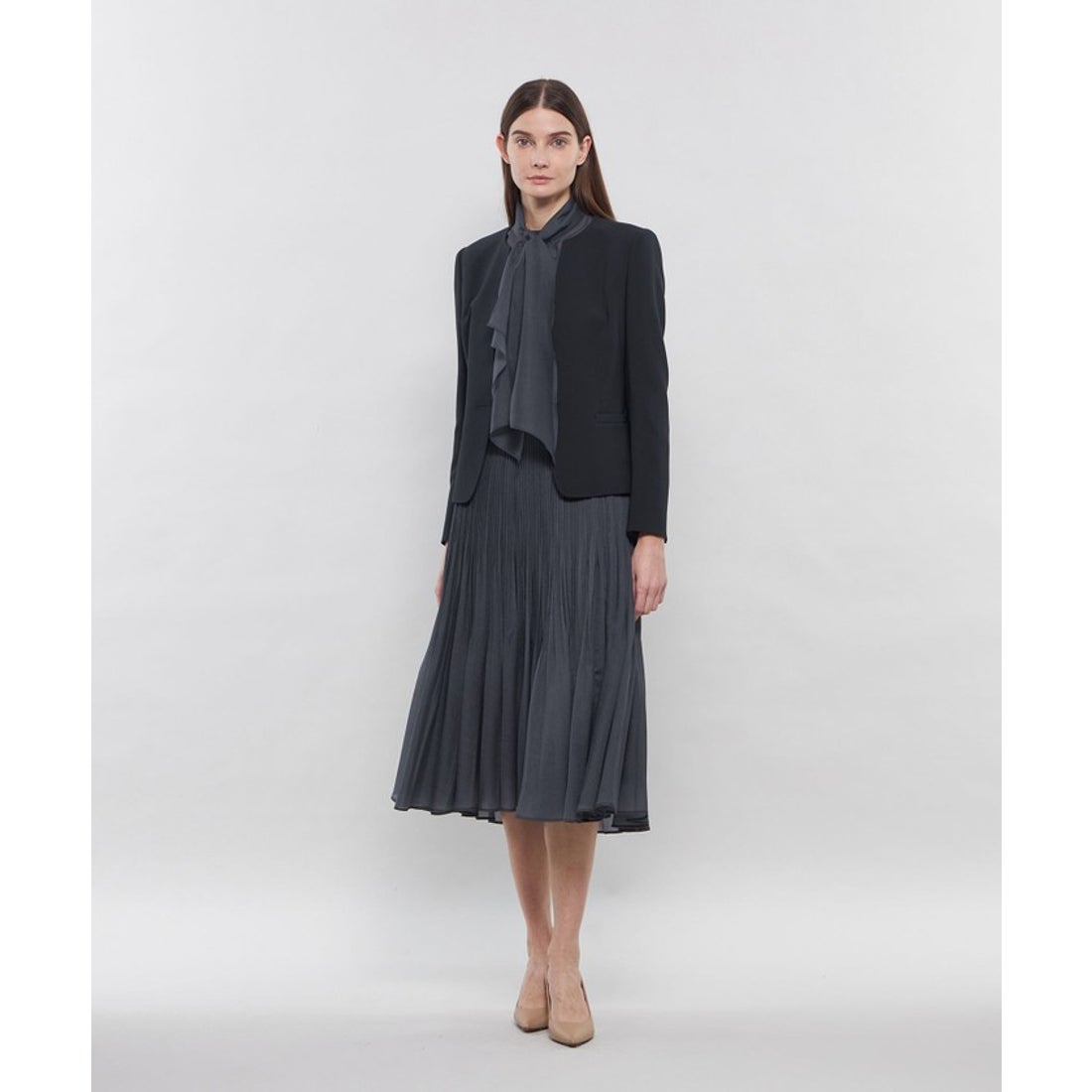 エポカ EPOCA シアークロス プリーツスカート （サックス