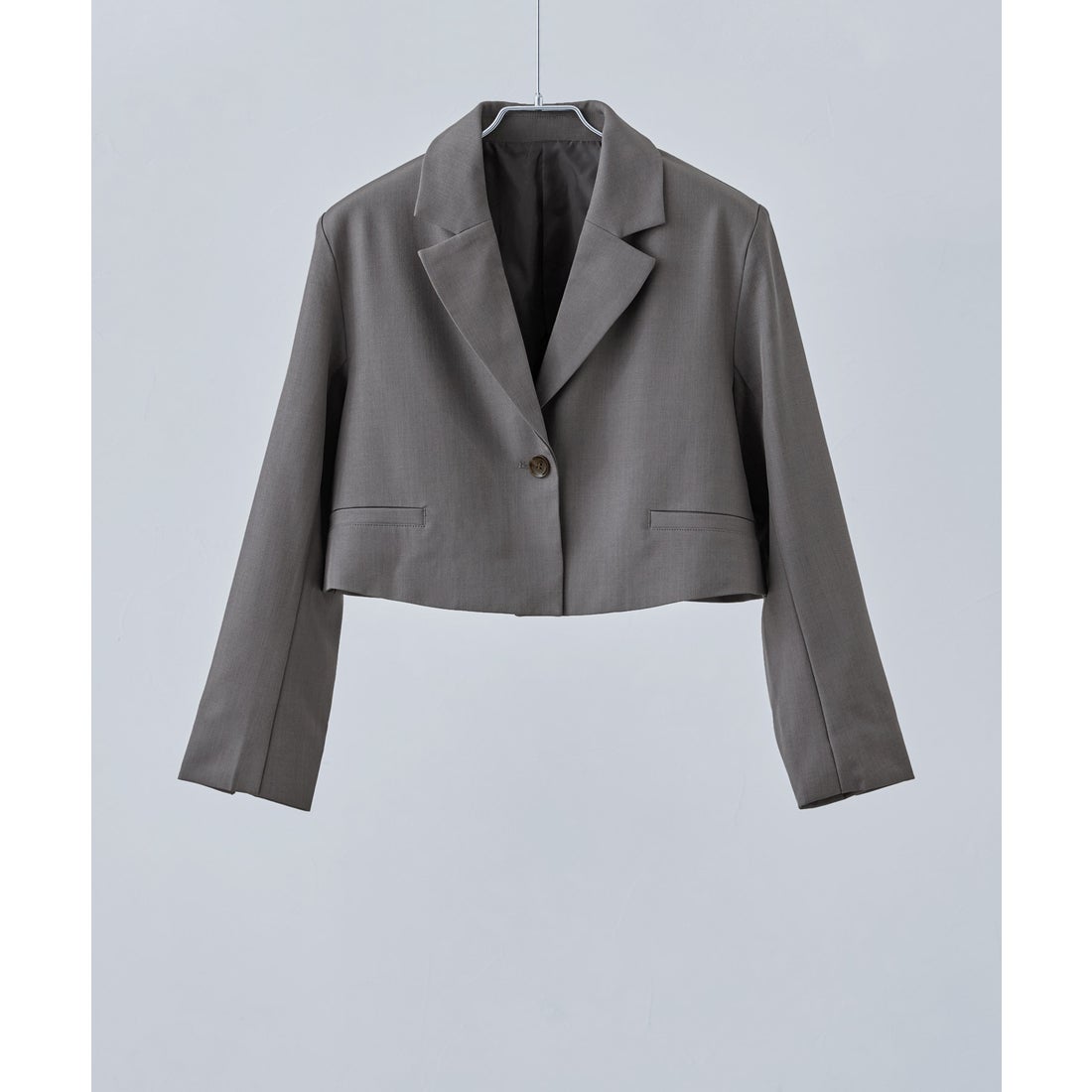 エトル etoll. 【単品】ツイルショートテーラードジャケット （グレー