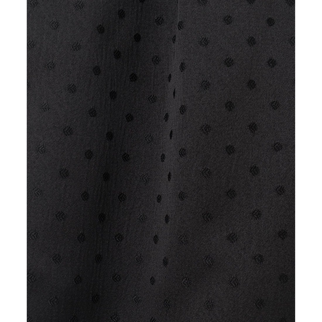 Feroux 【洗える】フリルショルダードット サロペット （ブラック系1