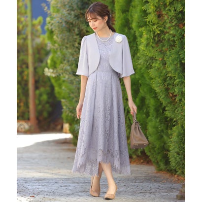 フロリア Flolia シフォンボレロジャケット 総レースイレヘムロング