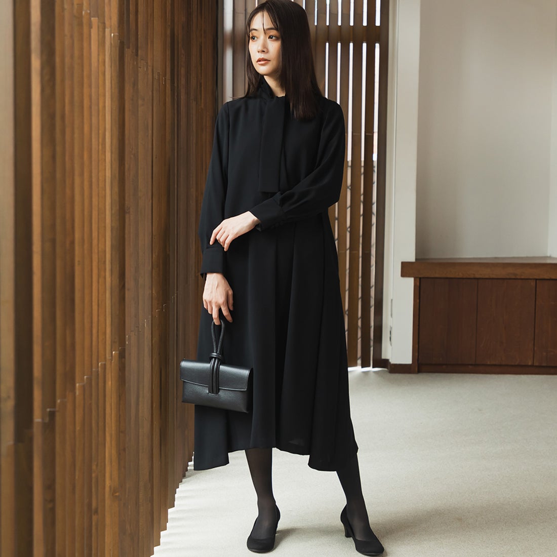 フォルムフォルマ form forma 【洗える】【喪服】≪デザインブラック