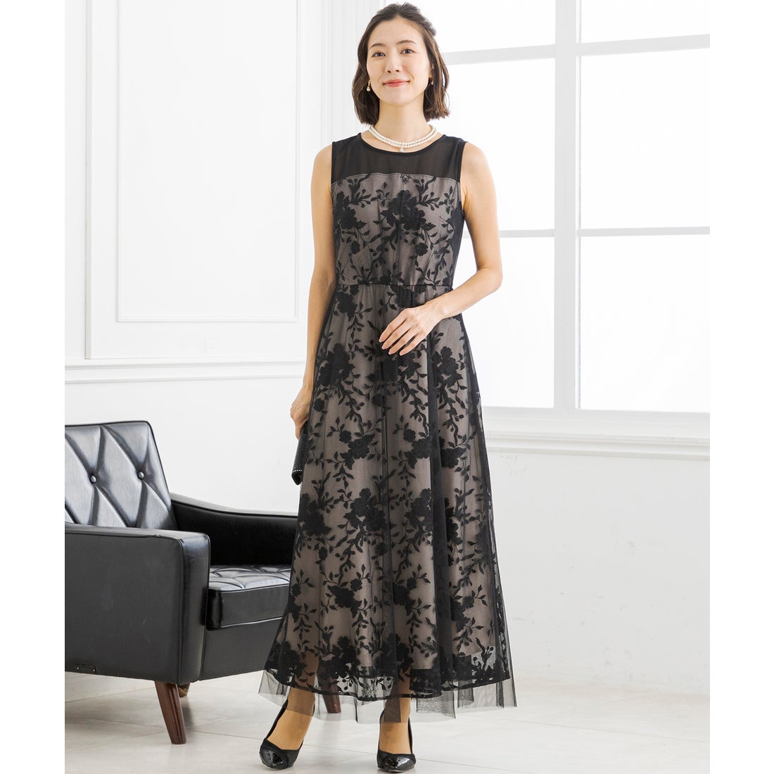 フォルムフォルマ form forma ケープとレースドレス2点セット《マザー