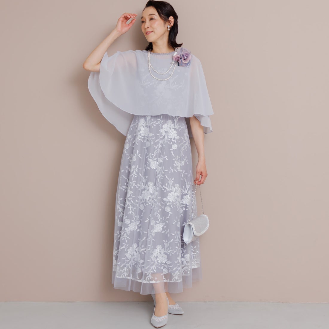 フォルムフォルマ form forma ケープとレースドレス2点セット《マザー