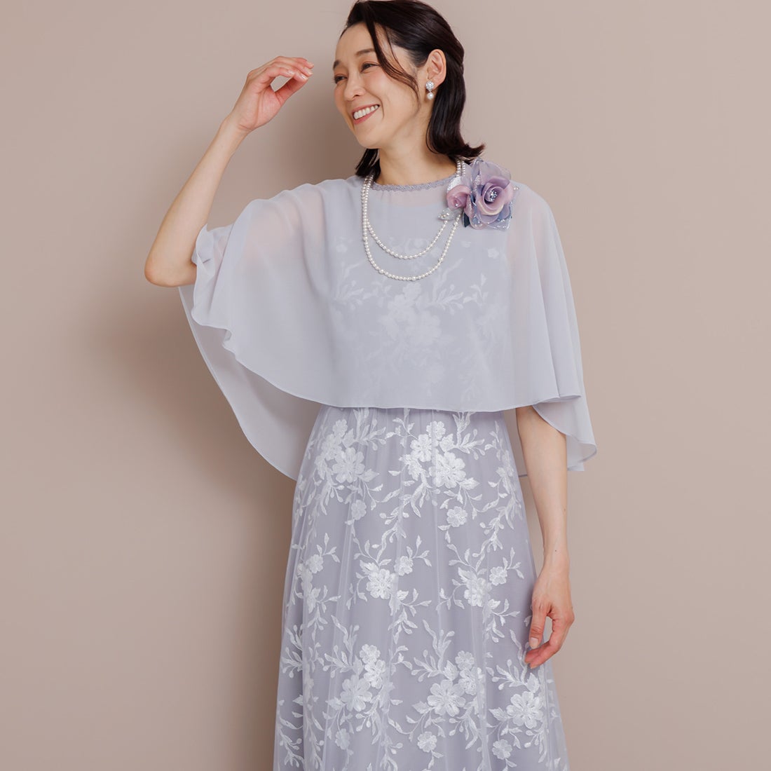 フォルムフォルマ form forma ケープとレースドレス2点セット《マザー