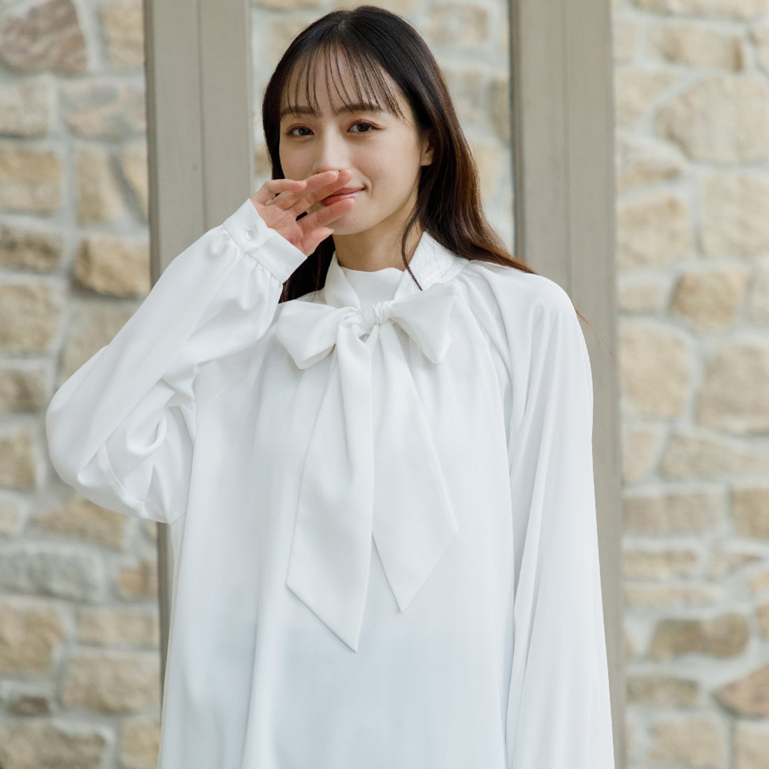form forma 単品ボウタイ付きブラウス/ウォッシャブル対応/セレモニー