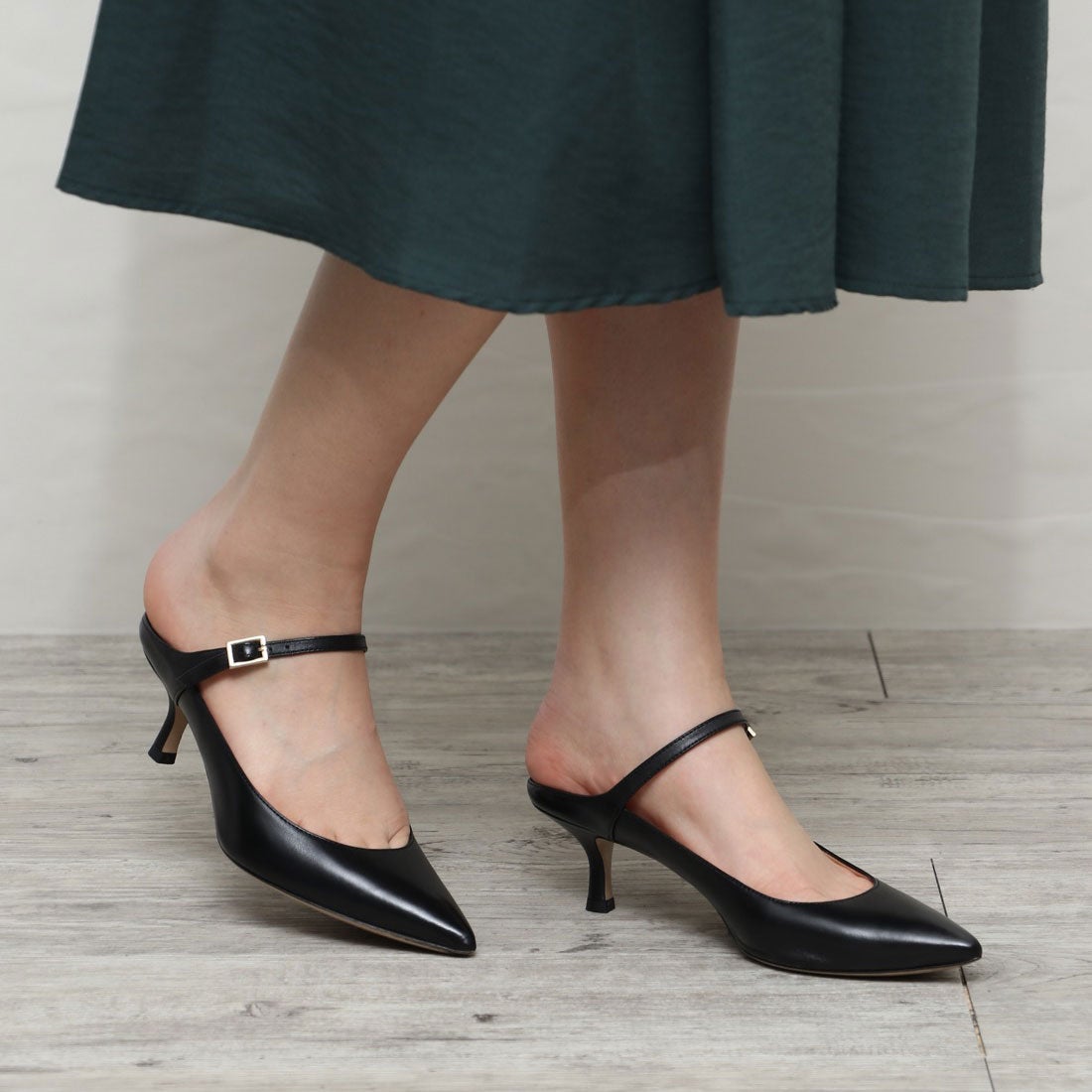 ファビオルスコーニ FABIO RUSCONI ワンストラップミュールパンプス