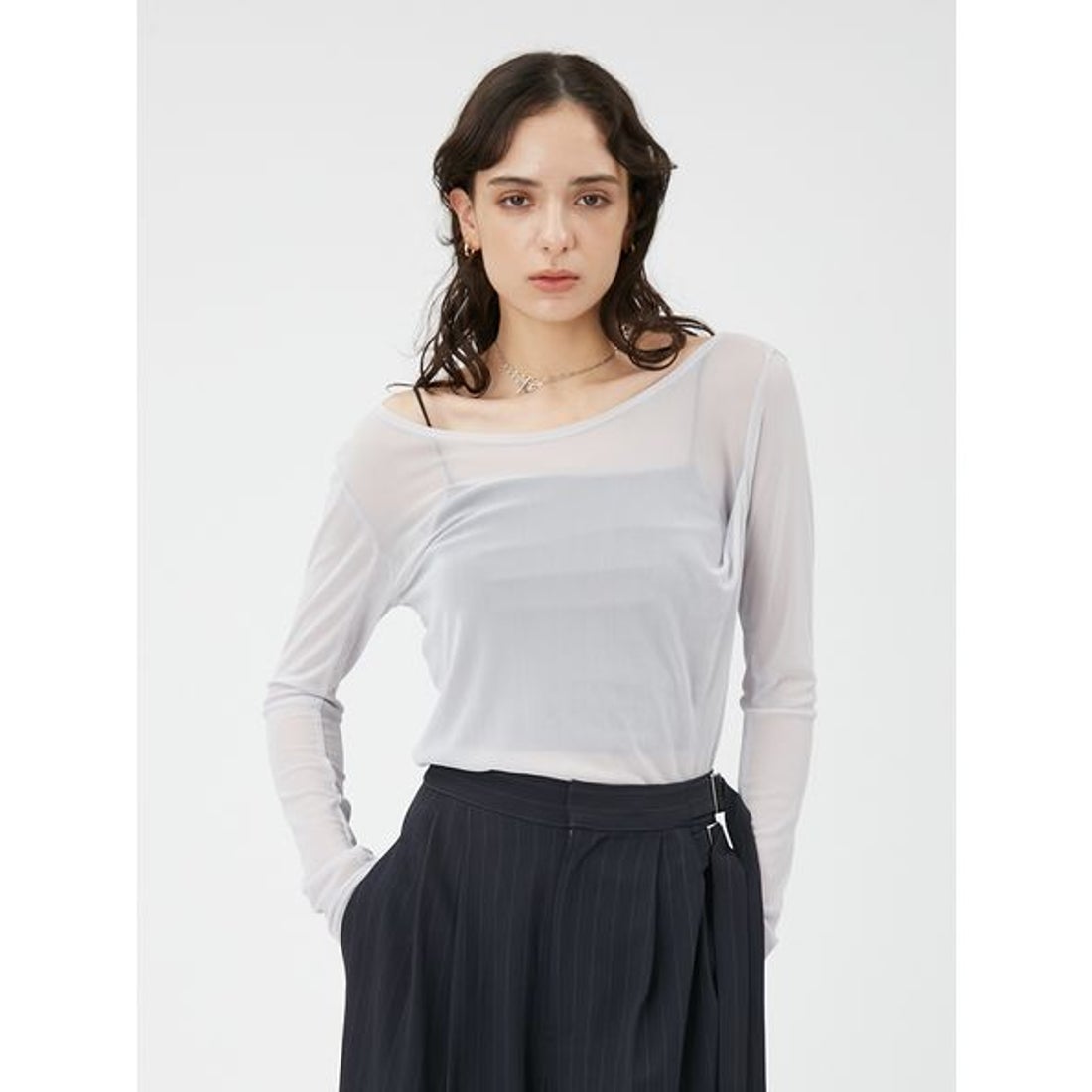 FRAY I.D フレイアイディー シアードレープカットソー ブラック