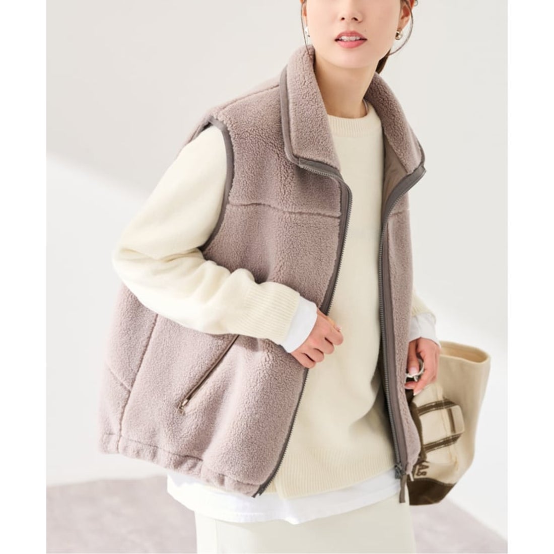 フレームワーク FRAMeWORK ≪≫ウールボアベスト （ベージュ