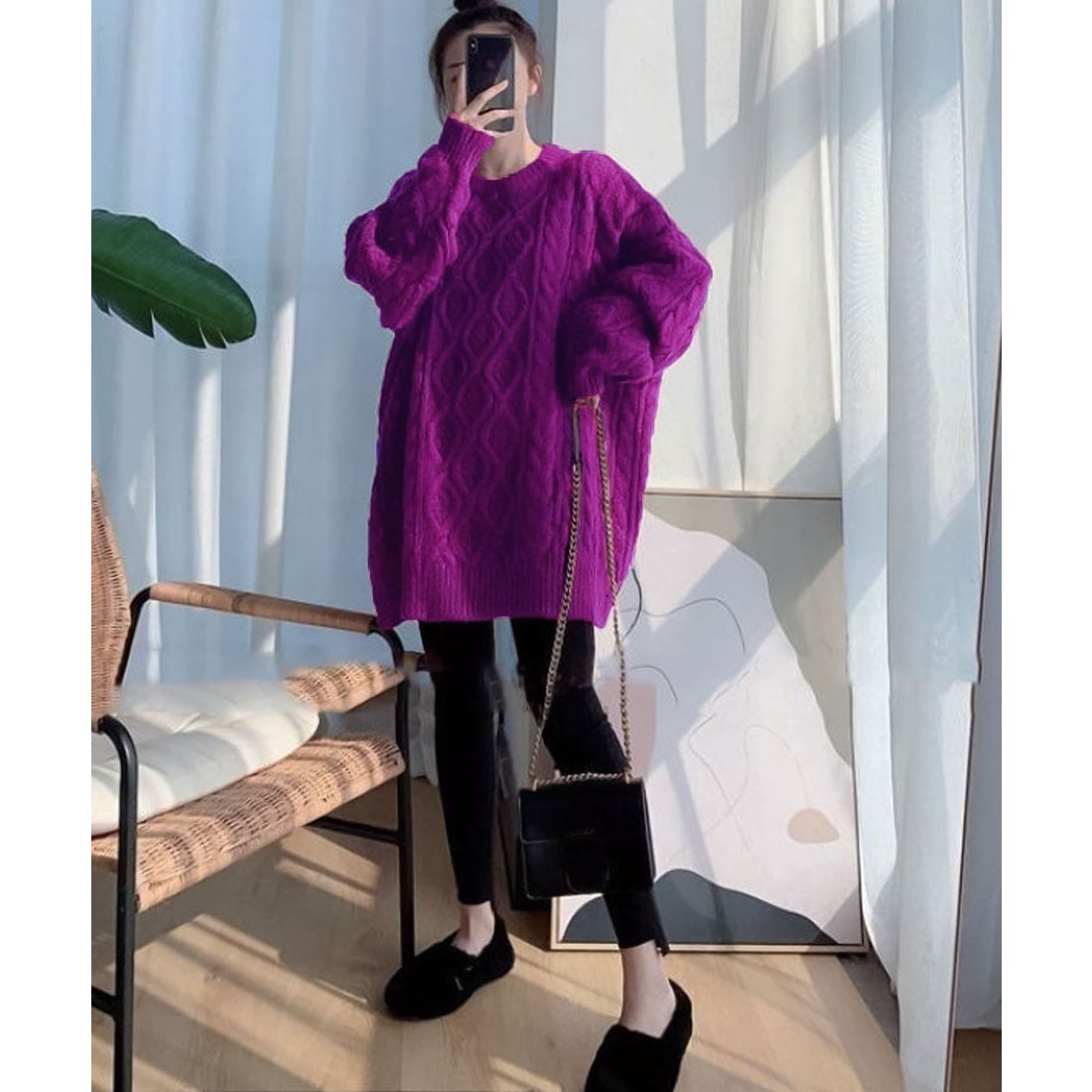 ガーリードール Girly Doll ざっくりケーブルニット・セーター【韓国