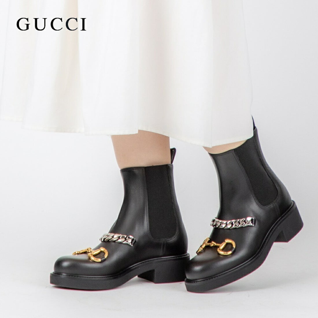 グッチ GUCCI 670393 17K10 ブーツ レディース グッチ チェルシー