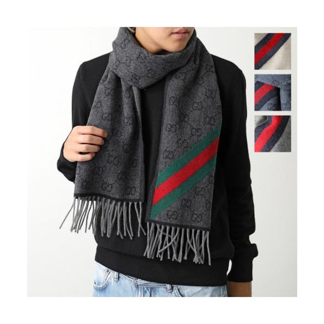 グッチ GUCCI GUCCI マフラー 570603 3G200 GGロゴ ウール （1768