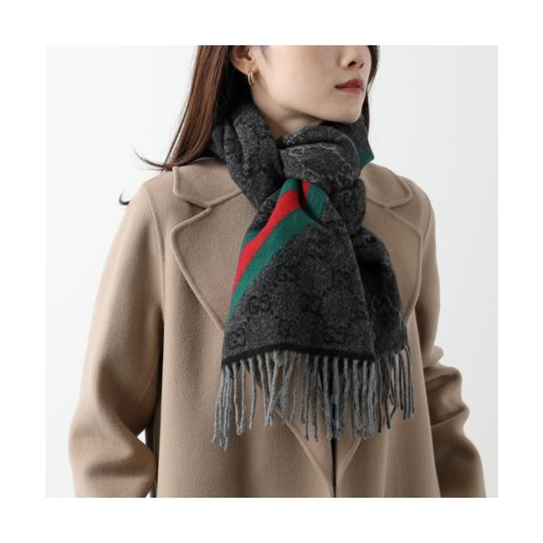 グッチ GUCCI GUCCI マフラー 570603 3G200 GGロゴ ウール （4068