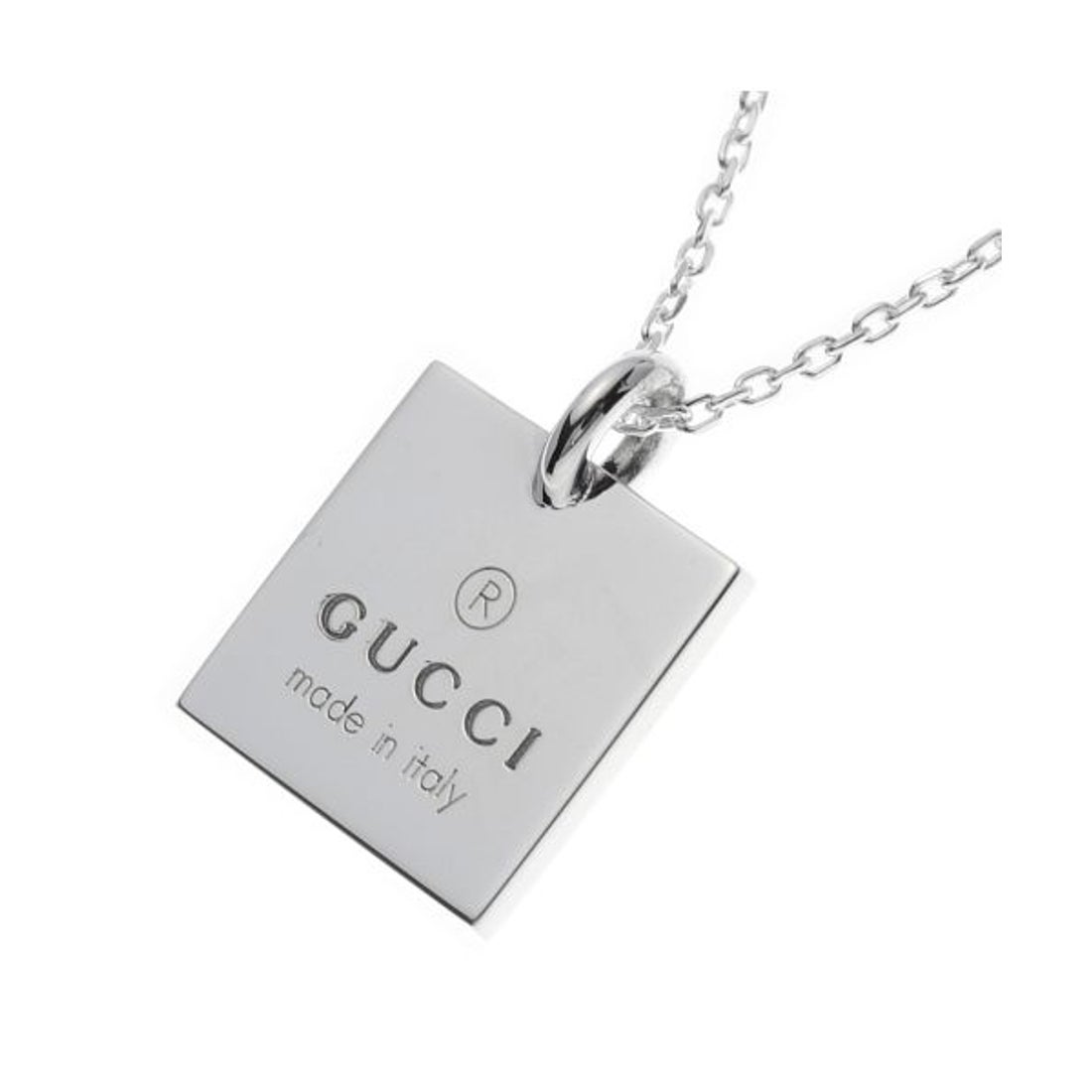 グッチ GUCCI GUCCI グッチ 223869ーJ8400 スクエア18mmロゴネックレス