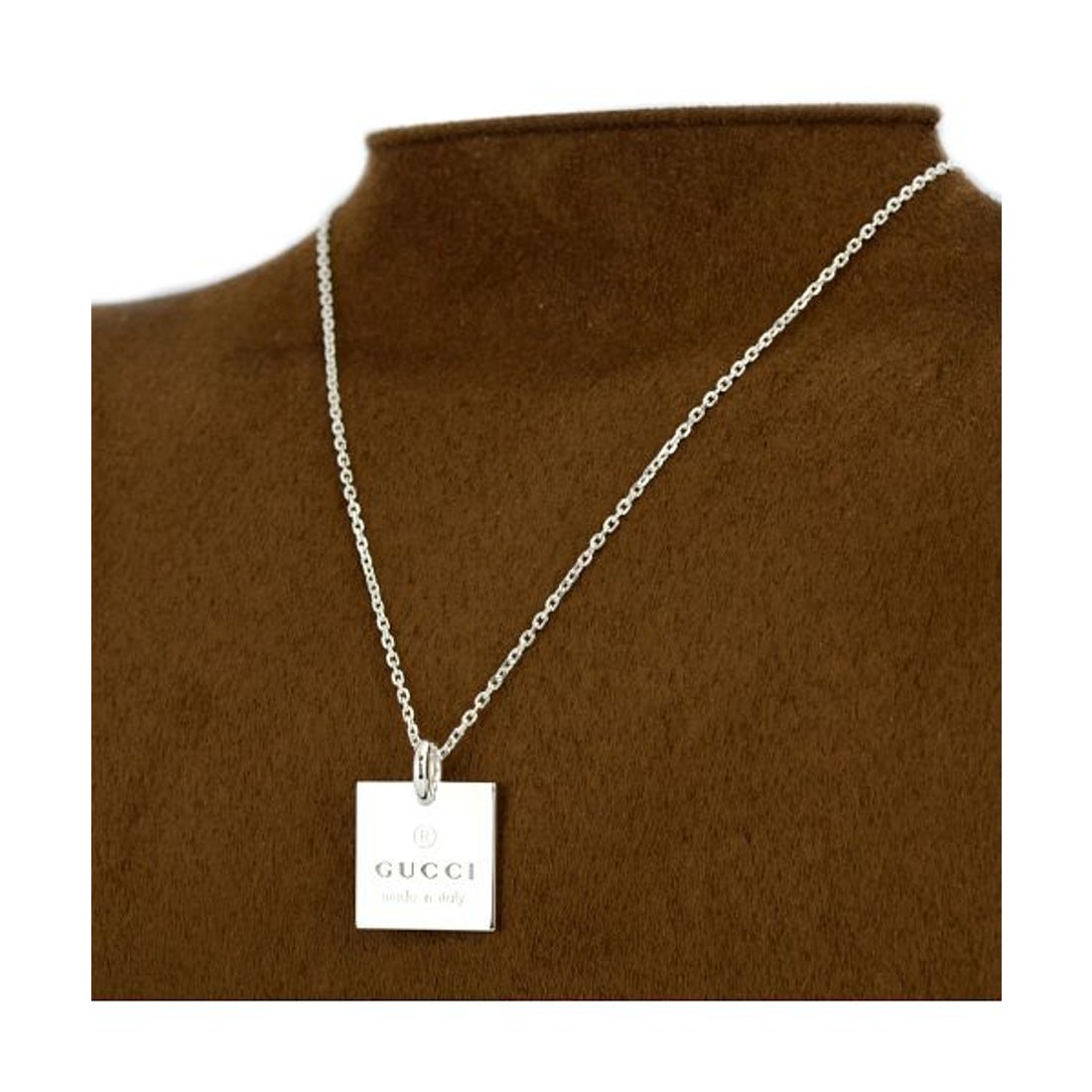 グッチ GUCCI GUCCI グッチ 223869ーJ8400 スクエア18mmロゴネックレス