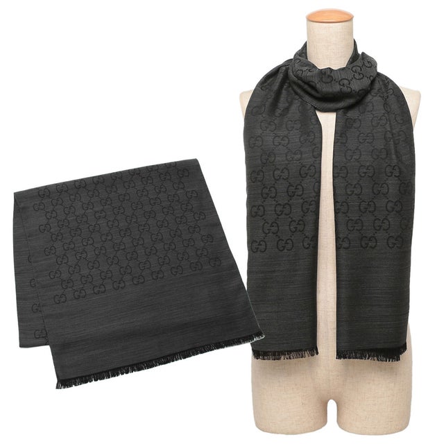 グッチ GUCCI スカーフ バンダナ ストール ブラック レディース GUCCI