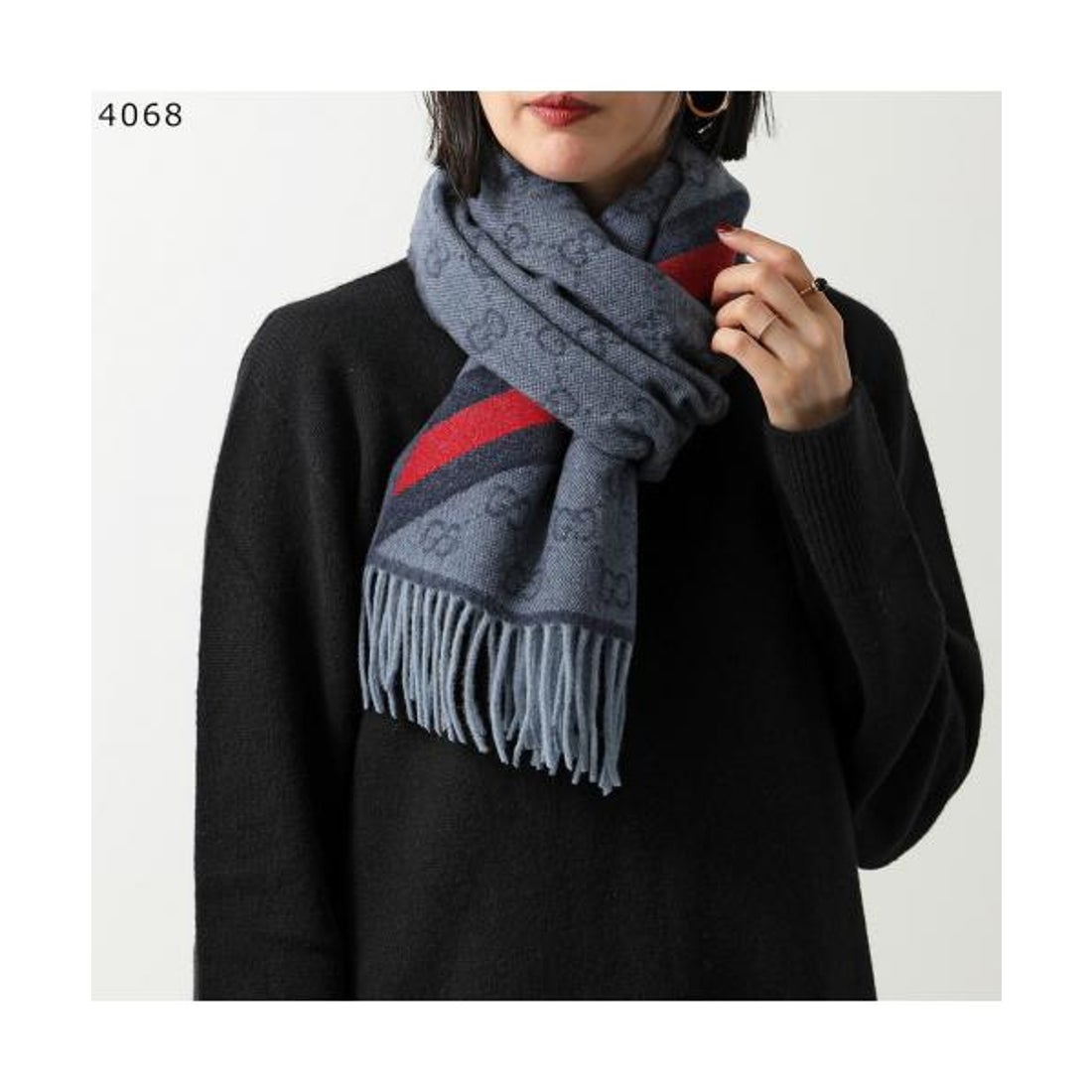 グッチ GUCCI GUCCI マフラー 570603 3G200 GGロゴ ウール （4068