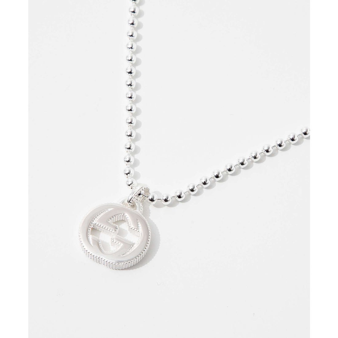 グッチ GUCCI 479219 J8400 ネックレス INTERLCKG M NCKL 45CM SLV