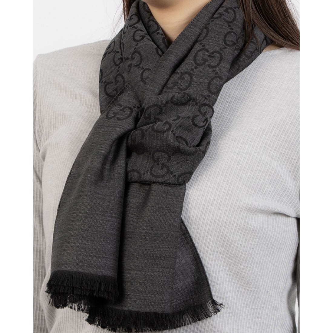 グッチ GUCCI ストール （グレー） -waja bazar - 海外ファッション