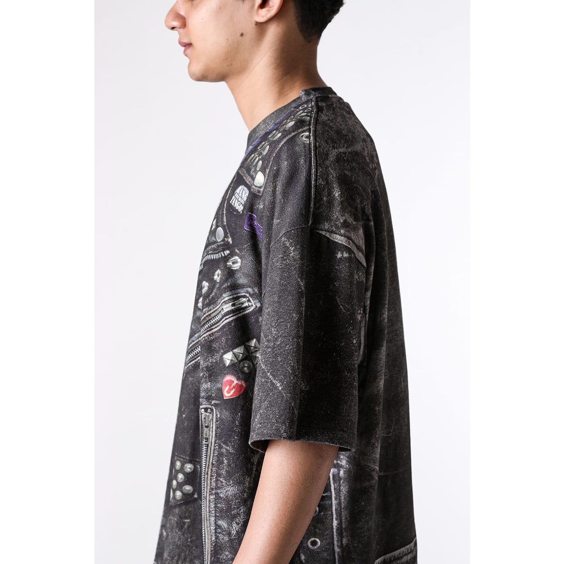 カミヤ KAMIYA Trompe I'oeil Print T-Shirt （BLACK） -FASCINATE