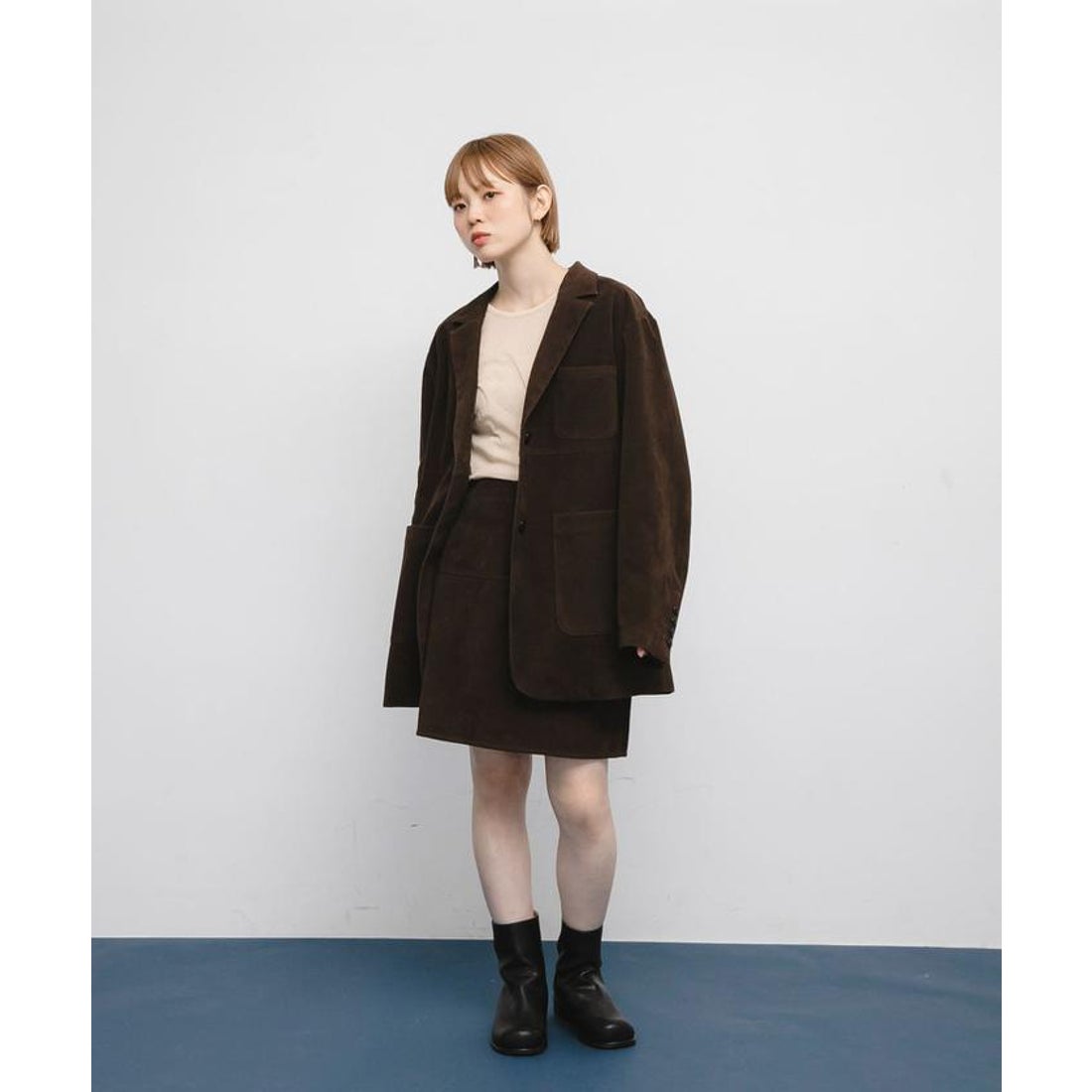 ケービーエフ KBF パッチポケットテーラードジャケット （キャメル