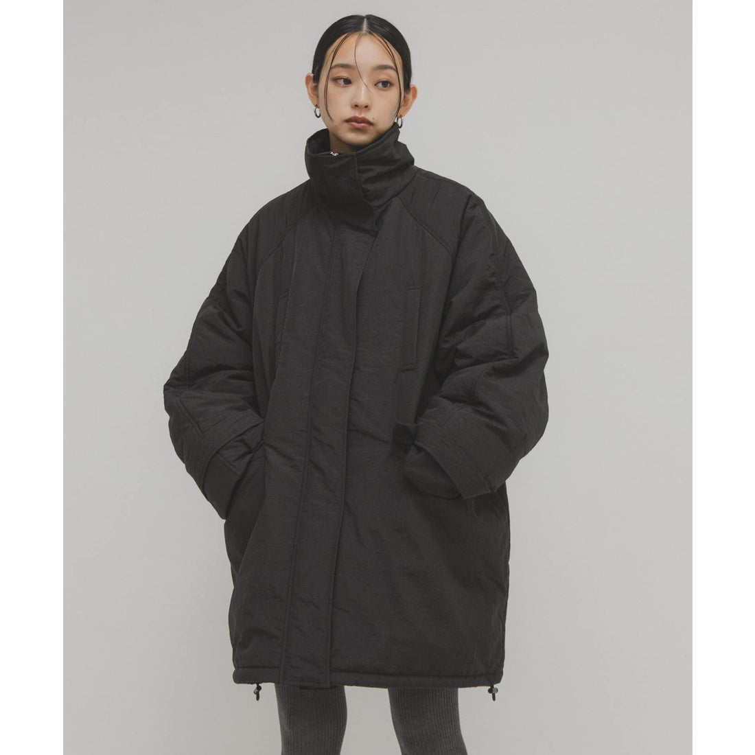 ケービーエフ KBF モンスターパテッドミドルコート （ブラック