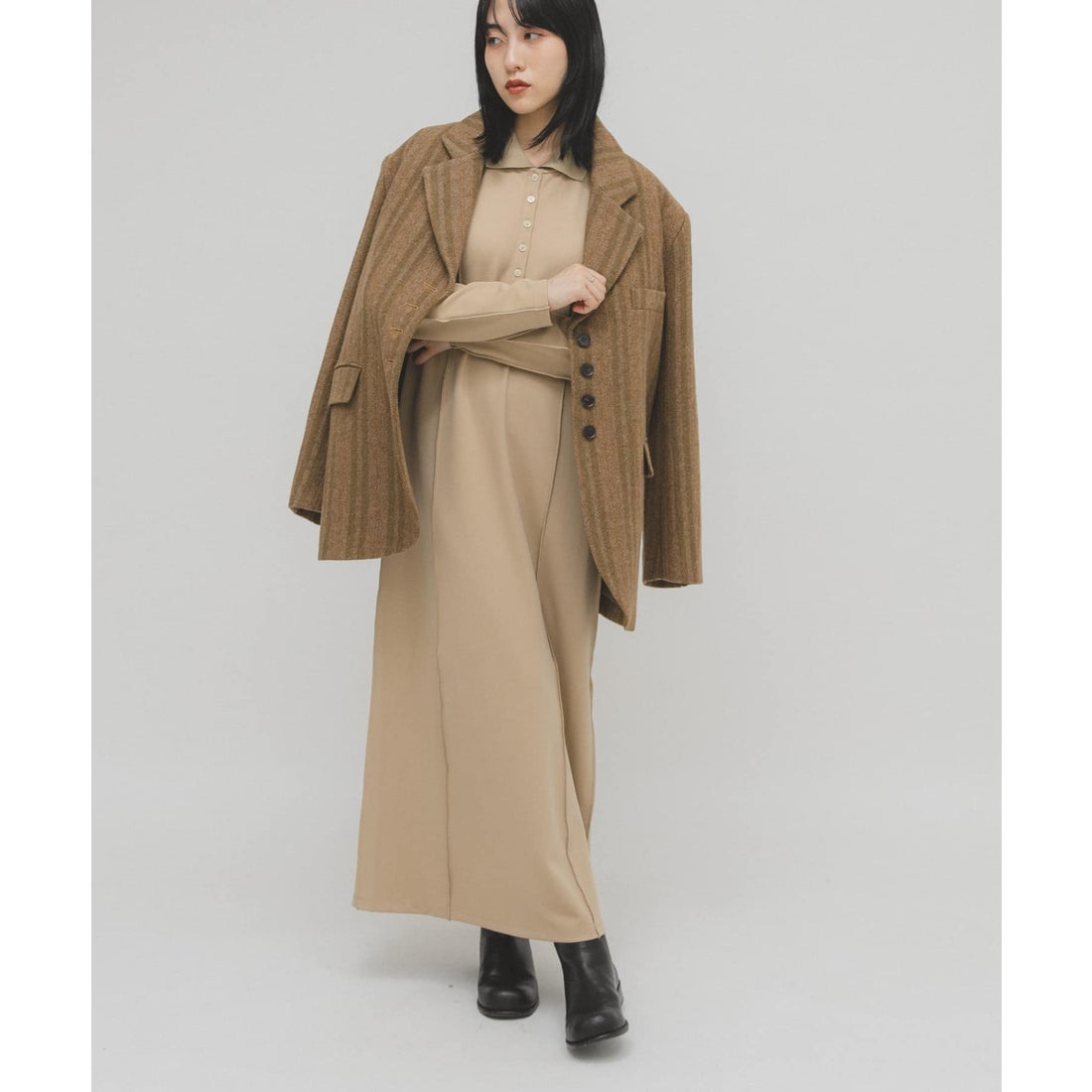 ケービーエフ KBF ウールMIXテーラードジャケット （オレンジ系その他