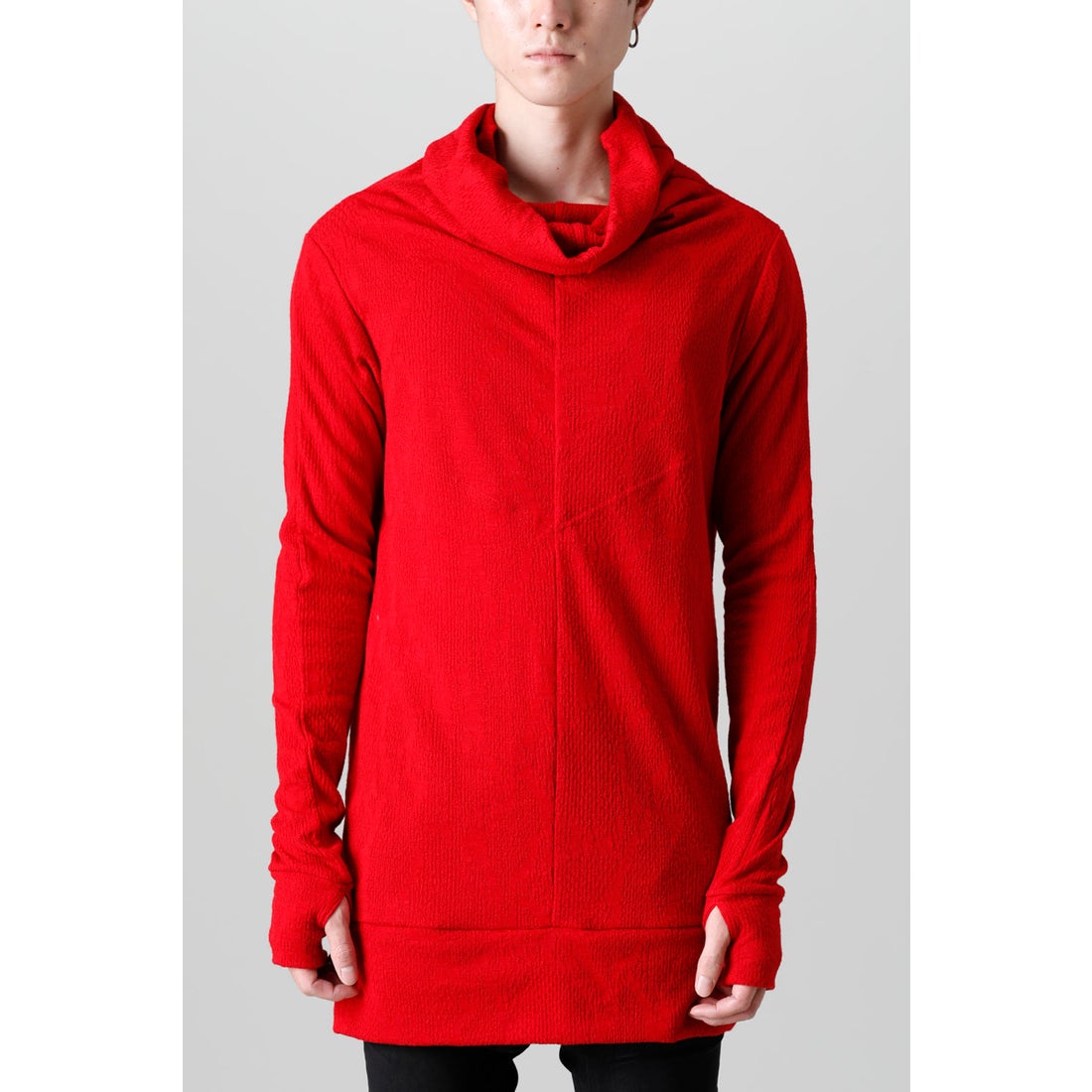 キリュウキリュウ kiryuyrik Python Jacquard Jersey Draped High Neck