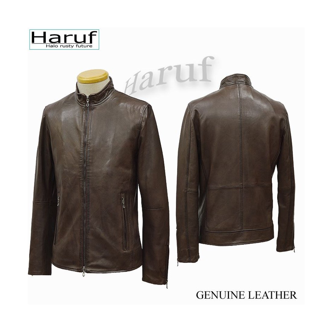 ハルフ Haruf ライダースジャケット レザージャケット 革ジャン メンズ