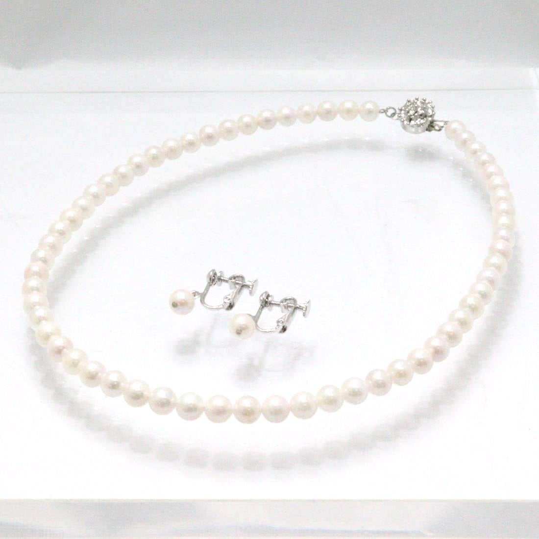 ジェムズ バイ ケー Gems by K 6.5-7mm あこや真珠 ネックレス ピアス