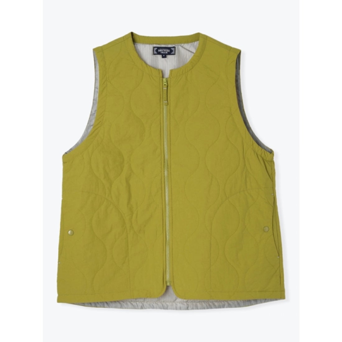 ハレノヒ Hare no hi ZIPキルティングベスト （黄緑） -靴
