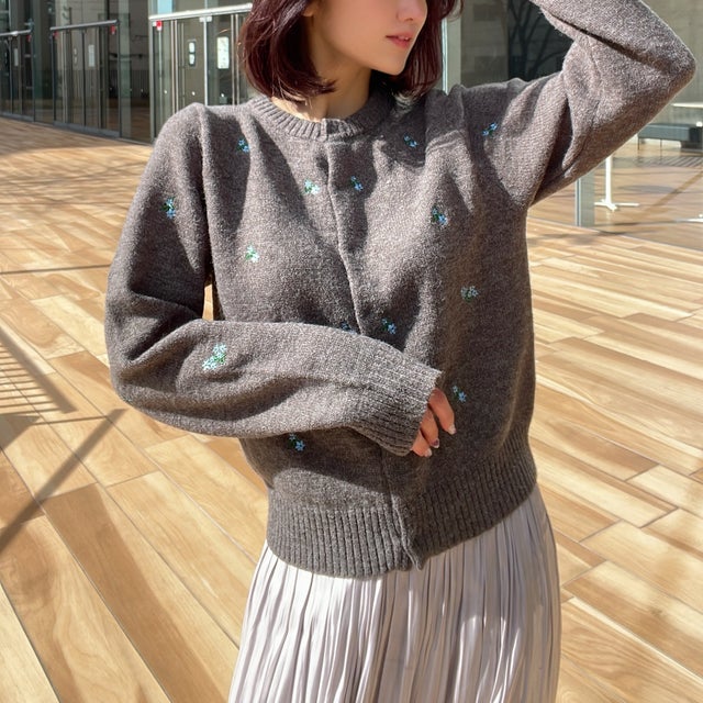HeRIN.CYE ［予約］Nep pullover knit tops GRY -ファッション通販